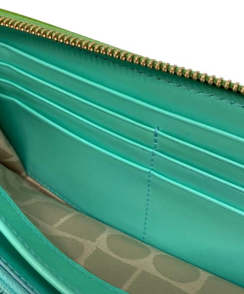 Kate Spade（ケイトスペード）Kate Spade (ケイトスペード) ラウンドファスナー財布 グリーンの古着・服飾アイテム
