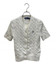 POLO RALPH LAUREN（ポロ・ラルフローレン）の古着「半袖カーディガン」｜ホワイト