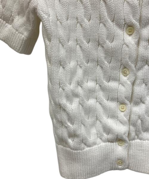 POLO RALPH LAUREN（ポロ・ラルフローレン）POLO RALPH LAUREN (ポロ・ラルフローレン) 半袖カーディガン ホワイト サイズ:Mの古着・服飾アイテム