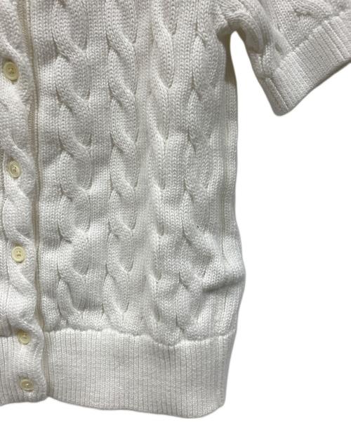 POLO RALPH LAUREN（ポロ・ラルフローレン）POLO RALPH LAUREN (ポロ・ラルフローレン) 半袖カーディガン ホワイト サイズ:Mの古着・服飾アイテム