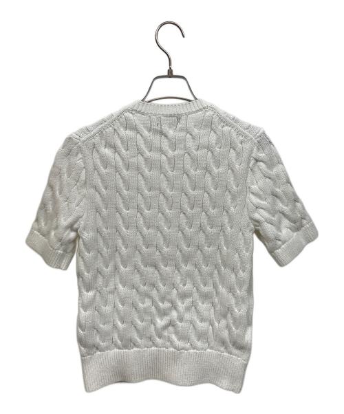 POLO RALPH LAUREN（ポロ・ラルフローレン）POLO RALPH LAUREN (ポロ・ラルフローレン) 半袖カーディガン ホワイト サイズ:Mの古着・服飾アイテム