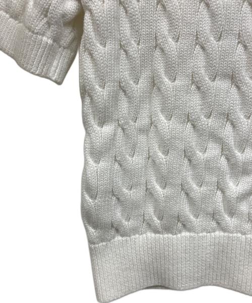 POLO RALPH LAUREN（ポロ・ラルフローレン）POLO RALPH LAUREN (ポロ・ラルフローレン) 半袖カーディガン ホワイト サイズ:Mの古着・服飾アイテム