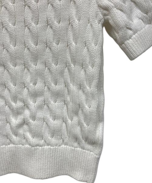 POLO RALPH LAUREN（ポロ・ラルフローレン）POLO RALPH LAUREN (ポロ・ラルフローレン) 半袖カーディガン ホワイト サイズ:Mの古着・服飾アイテム