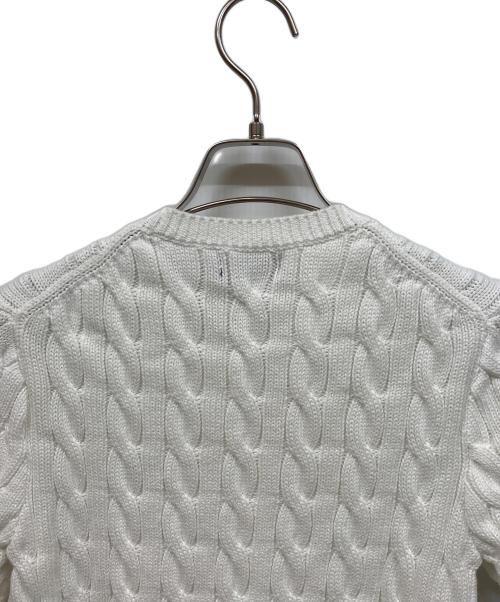 POLO RALPH LAUREN（ポロ・ラルフローレン）POLO RALPH LAUREN (ポロ・ラルフローレン) 半袖カーディガン ホワイト サイズ:Mの古着・服飾アイテム