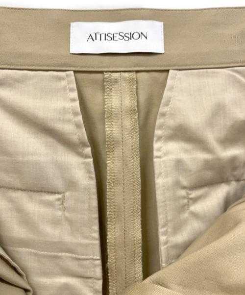 ATTISESSION（アティセッション）ATTISESSION (アティセッション) ストレートパンツ ベージュ サイズ:38の古着・服飾アイテム