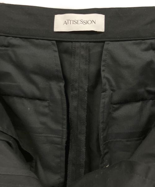 ATTISESSION（アティセッション）ATTISESSION (アティセッション) ストレートパンツ ブラック サイズ:38の古着・服飾アイテム