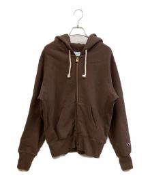Champion（チャンピオン）の古着「ジップパーカー」｜ブラウン