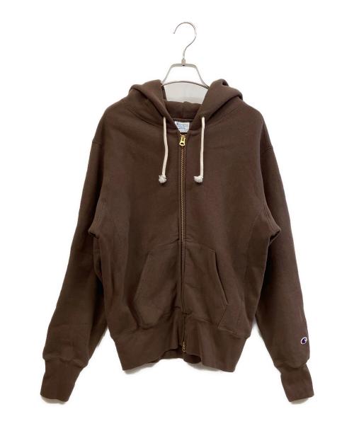 Champion（チャンピオン）Champion (チャンピオン) ジップパーカー ブラウン サイズ:Mの古着・服飾アイテム