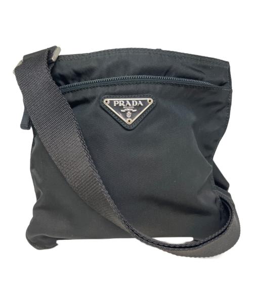 PRADA（プラダ）PRADA (プラダ) ナイロンサコッシュ ブラック×グリーンの古着・服飾アイテム