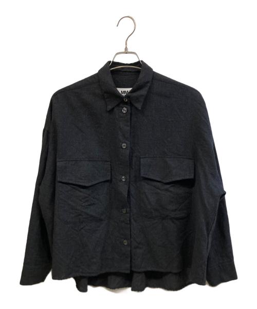 MM6 Maison Margiela（エムエムシックスメゾンマルジェラ）MM6 Maison Margiela (エムエムシックスメゾンマルジェラ) 長袖シャツ ブラック サイズ:40の古着・服飾アイテム
