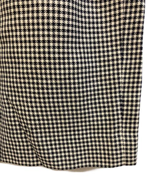 MISS Dior（ミスディオール）MISS Dior (ミスディオール) ウールスカート ブラック×アイボリー サイズ:Lの古着・服飾アイテム