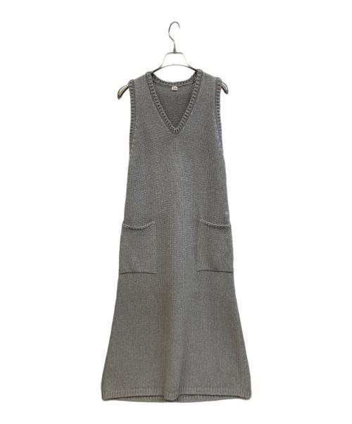 45R（フォーティファイブ・アール）45R (フォーティファイブ・アール) ニットワンピース グレー サイズ:Mの古着・服飾アイテム