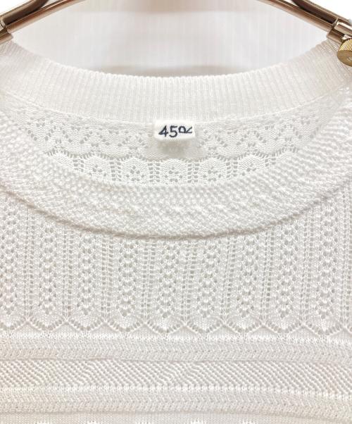 45R（フォーティファイブ・アール）45R (フォーティファイブ・アール) 薄手ニット ホワイト サイズ:Mの古着・服飾アイテム