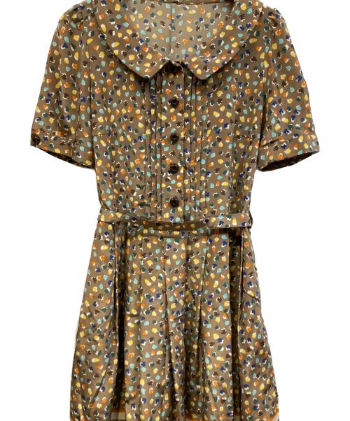 BURBERRY BLUE LABEL（バーバリー ブルー レーベル）BURBERRY BLUE LABEL (バーバリー ブルー レーベル) 半袖ワンピース ブラウン サイズ:38の古着・服飾アイテム