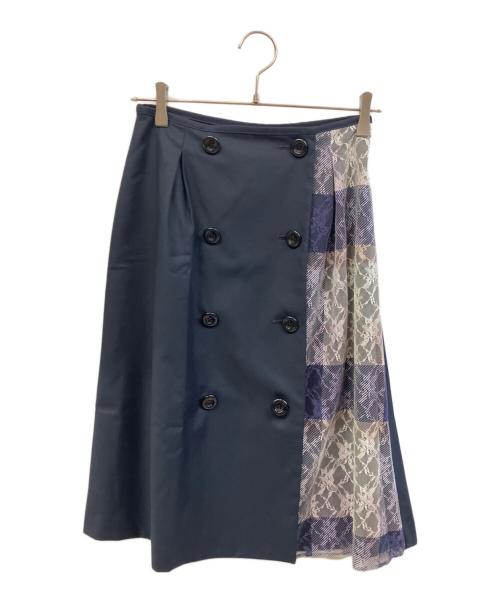 BLUE LABEL CRESTBRIDGE（ブルーレーベルクレストブリッジ）BLUE LABEL CRESTBRIDGE (ブルーレーベルクレストブリッジ) 2WAYスカート ブラック サイズ:38の古着・服飾アイテム