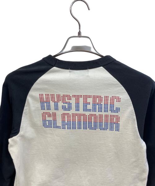 Hysteric Glamour（ヒステリックグラマー）Hysteric Glamour (ヒステリックグラマー) ラグランロングスリーブカットソー アイボリー×ブラック サイズ:FREEの古着・服飾アイテム