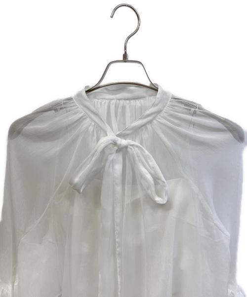 Snidel（スナイデル）Snidel (スナイデル) ラッフルミニセットアップ ホワイトの古着・服飾アイテム