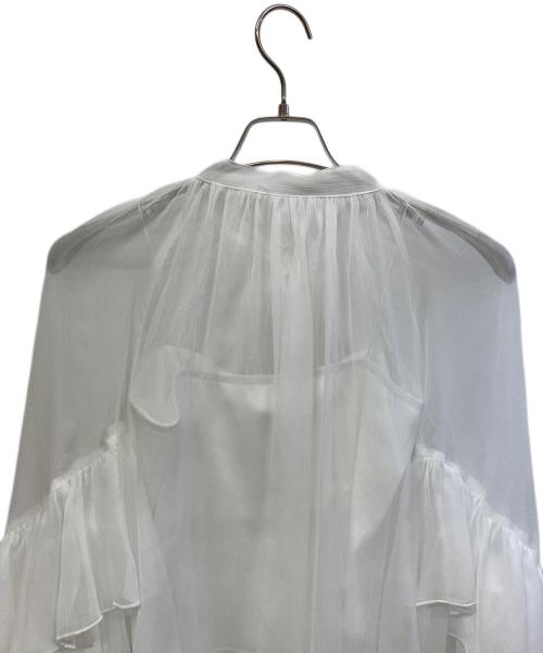 Snidel（スナイデル）Snidel (スナイデル) ラッフルミニセットアップ ホワイトの古着・服飾アイテム