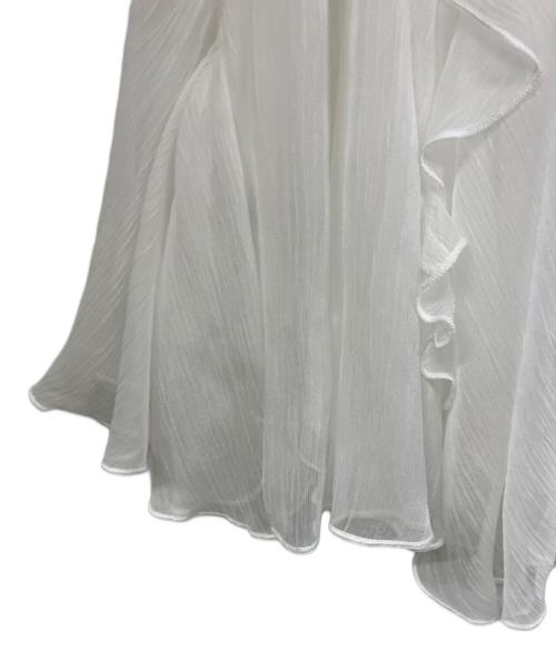 Snidel（スナイデル）Snidel (スナイデル) ラッフルミニセットアップ ホワイトの古着・服飾アイテム