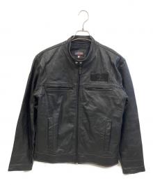 adidas×HARLEY-DAVIDSON（アディダス×ハーレーダビッドソン）の古着「レザージャケット」｜ブラック