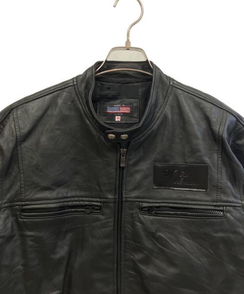 adidas（アディダス）adidas (アディダス) HARLEY-DAVIDSON (ハーレーダビッドソン) レザージャケット ブラック サイズ:FREEの古着・服飾アイテム