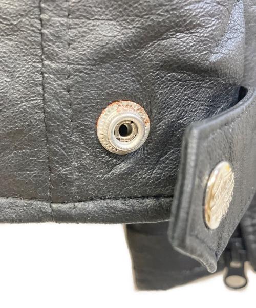 adidas（アディダス）adidas (アディダス) HARLEY-DAVIDSON (ハーレーダビッドソン) レザージャケット ブラック サイズ:FREEの古着・服飾アイテム