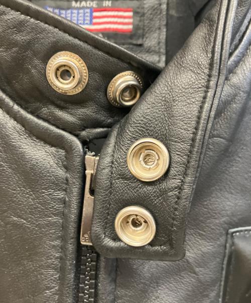 adidas（アディダス）adidas (アディダス) HARLEY-DAVIDSON (ハーレーダビッドソン) レザージャケット ブラック サイズ:FREEの古着・服飾アイテム