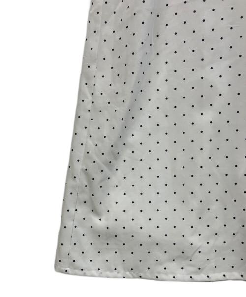 darich（ダーリッチ）Darich (ダーリッチ) ドットギャザーロングワンピース ホワイト サイズ:Freeの古着・服飾アイテム