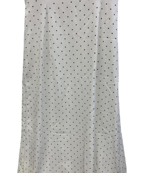 darich（ダーリッチ）Darich (ダーリッチ) ドットギャザーロングワンピース ホワイト サイズ:Freeの古着・服飾アイテム
