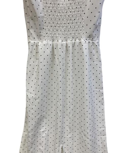 darich（ダーリッチ）Darich (ダーリッチ) ドットギャザーロングワンピース ホワイト サイズ:Freeの古着・服飾アイテム