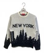 SUPREMEシュプリーム）の古着「New York Sweater」｜ブラック×ホワイト