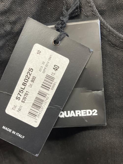 DSQUARED2（ディースクエアード）DSQUARED2 (ディースクエアード) スキニーデニムパンツ ブラック サイズ:40の古着・服飾アイテム