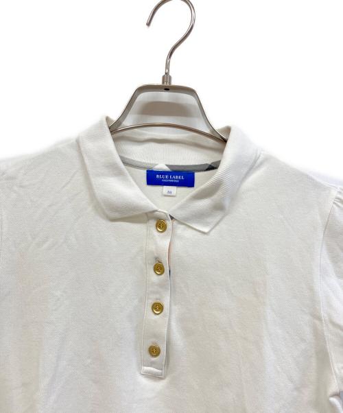 BLUE LABEL CRESTBRIDGE（ブルーレーベルクレストブリッジ）BLUE LABEL CRESTBRIDGE (ブルーレーベルクレストブリッジ) ポロシャツ ホワイト サイズ:38の古着・服飾アイテム