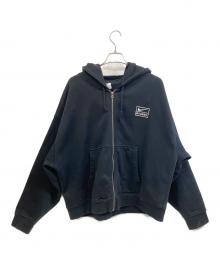 NIKE×stussy（ナイキ×ステューシー）の古着「ジップパーカー」｜ブラック