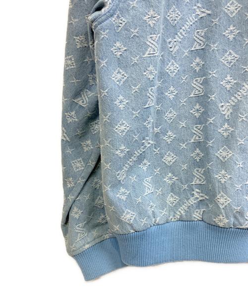 SUPPLIER（サプライヤー）SUPPLIER (サプライヤー) Monogram Denim Hoodie ブルーxイエロー サイズ:Mの古着・服飾アイテム