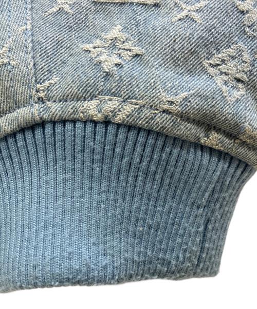 SUPPLIER（サプライヤー）SUPPLIER (サプライヤー) Monogram Denim Hoodie ブルーxイエロー サイズ:Mの古着・服飾アイテム