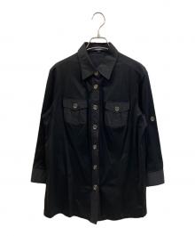 BURBERRY LONDON（バーバリーロンドン）の古着「7分袖シャツ」｜ブラック