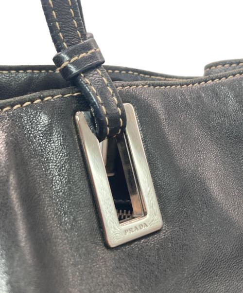 PRADA（プラダ）PRADA (プラダ) レザートートバッグ ブラックの古着・服飾アイテム