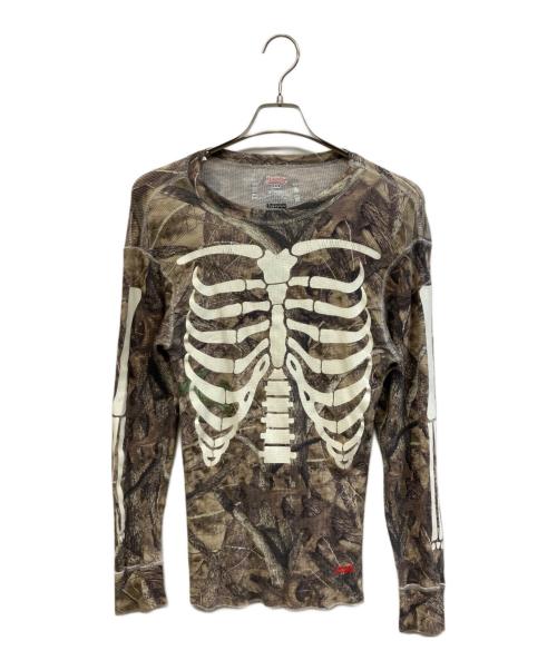 Hanes（ヘインズ）Hanes (ヘインズ) SUPREME (シュプリーム) Bone Thermal Crew オリーブ サイズ:Mの古着・服飾アイテム