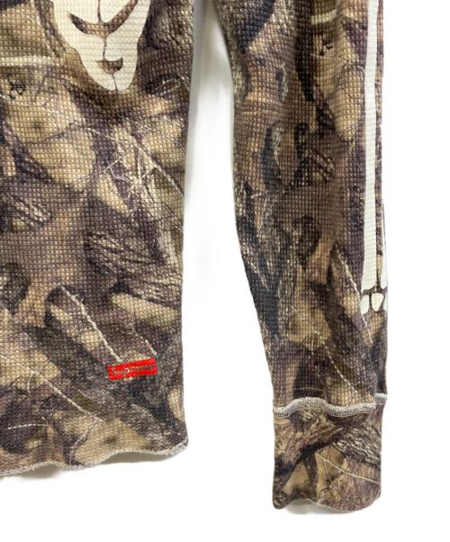 Hanes（ヘインズ）Hanes (ヘインズ) SUPREME (シュプリーム) Bone Thermal Crew オリーブ サイズ:Mの古着・服飾アイテム