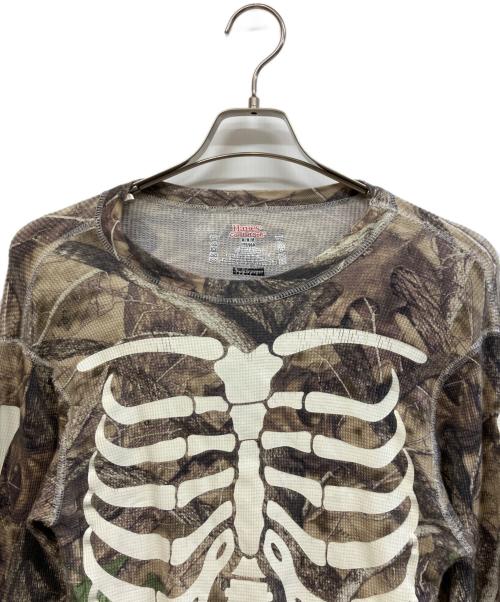 Hanes（ヘインズ）Hanes (ヘインズ) SUPREME (シュプリーム) Bone Thermal Crew オリーブ サイズ:Mの古着・服飾アイテム