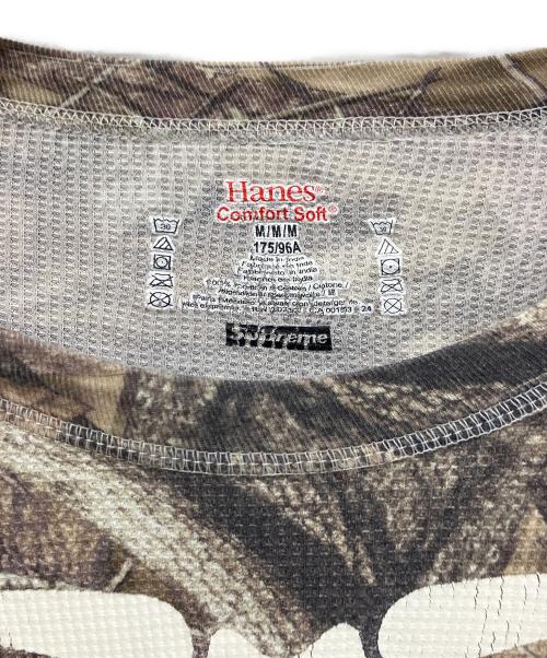 Hanes（ヘインズ）Hanes (ヘインズ) SUPREME (シュプリーム) Bone Thermal Crew オリーブ サイズ:Mの古着・服飾アイテム