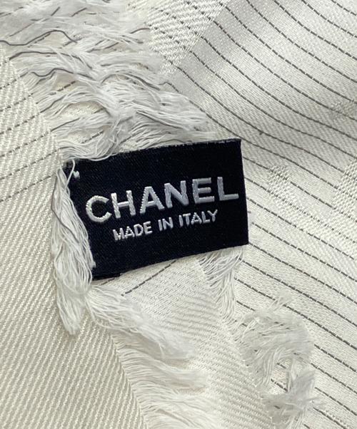 CHANEL（シャネル）CHANEL (シャネル) ショール ライトグレー×ホワイトの古着・服飾アイテム