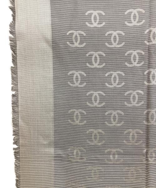 CHANEL（シャネル）CHANEL (シャネル) ショール ライトグレー×ホワイトの古着・服飾アイテム