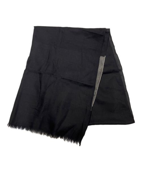 CHANEL（シャネル）CHANEL (シャネル) ショール カシミヤ100%  ブラック×グレーの古着・服飾アイテム