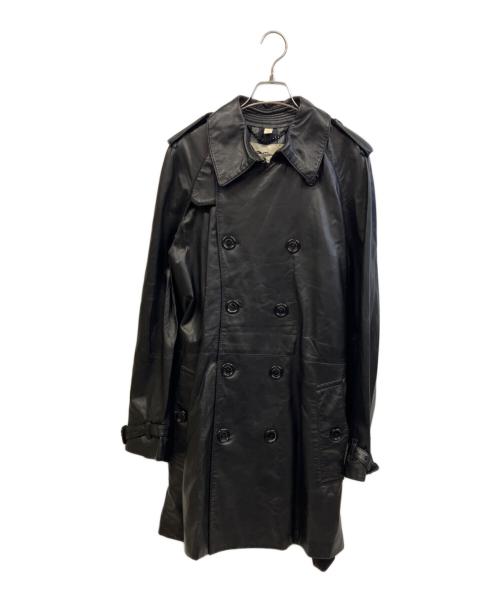 BURBERRY LONDON（バーバリーロンドン）BURBERRY LONDON (バーバリーロンドン) ラムレザートレンチコート ブラック サイズ:48の古着・服飾アイテム