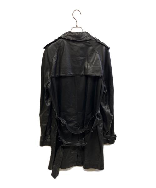 BURBERRY LONDON（バーバリーロンドン）BURBERRY LONDON (バーバリーロンドン) ラムレザートレンチコート ブラック サイズ:48の古着・服飾アイテム