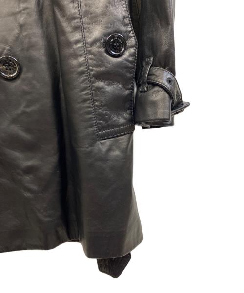 BURBERRY LONDON（バーバリーロンドン）BURBERRY LONDON (バーバリーロンドン) ラムレザートレンチコート ブラック サイズ:48の古着・服飾アイテム