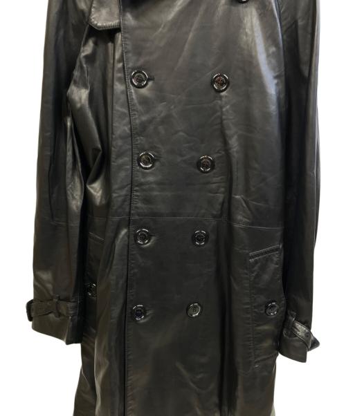 BURBERRY LONDON（バーバリーロンドン）BURBERRY LONDON (バーバリーロンドン) ラムレザートレンチコート ブラック サイズ:48の古着・服飾アイテム
