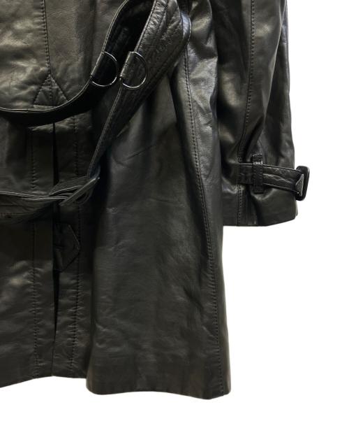 BURBERRY LONDON（バーバリーロンドン）BURBERRY LONDON (バーバリーロンドン) ラムレザートレンチコート ブラック サイズ:48の古着・服飾アイテム
